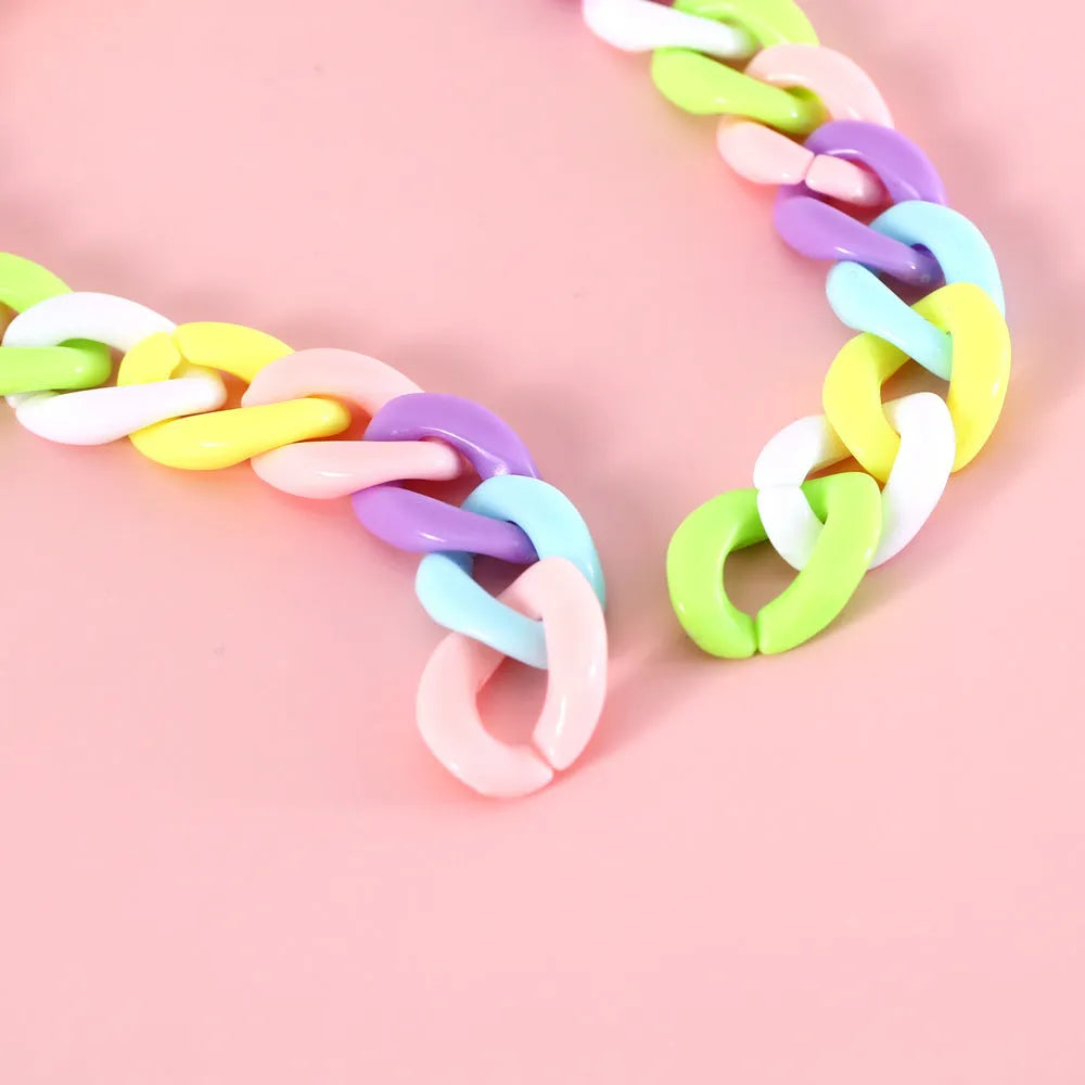 Macaron candy colour plastic pet collar for cats dogs rabbits on a white background