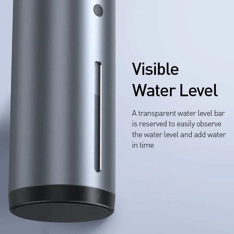 Aluminium alloy car diffuser humidifier in black or dark grey with USB port