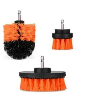 Multifunctional electric drill brush set with PP bristles, glass-fibre PP chassis, and S2 steel hex pole in multiple colours