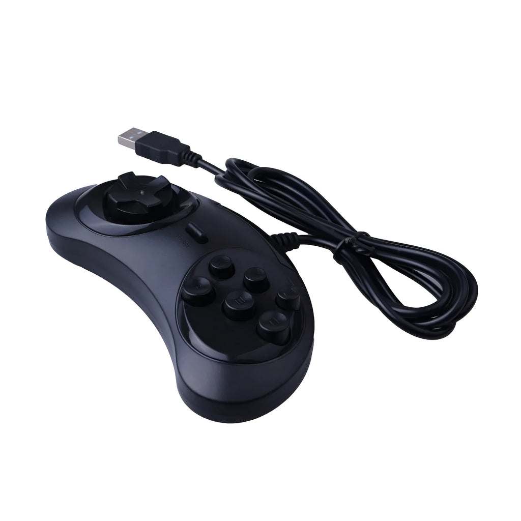Black Sega USB PC game controller with 1.8 metre cable