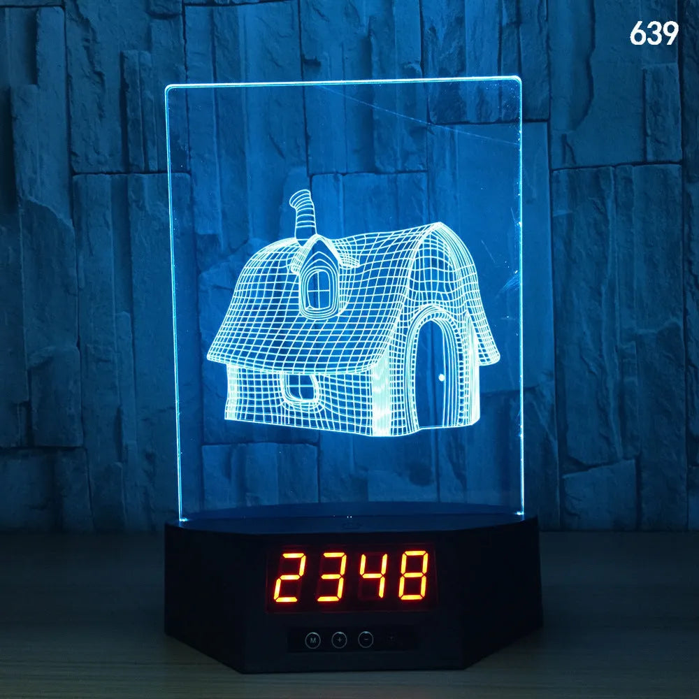 Glowing blue 3D dolphin-shaped LED night light on a table with remote control.