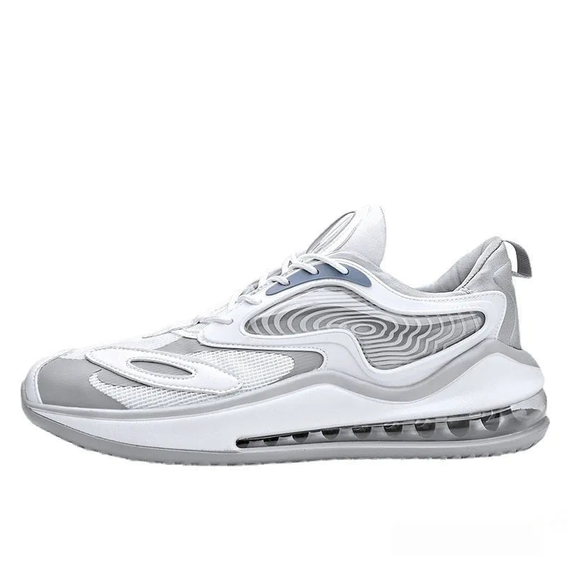 Men's casual summer shoes in Space Black with a rubber sole and air cushion design.