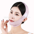 Small V face shaping mask with lifting bandage in purple or green graphene fabric
