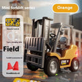 1:64 scale alloy remote control forklift with Bluetooth connectivity and obstacle course accessories