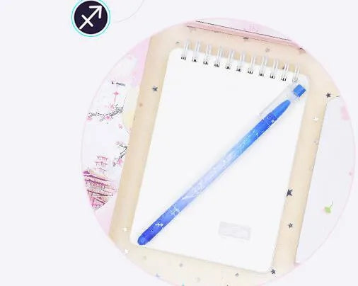 12 quick-drying gel pens with constellation designs in a plastic box