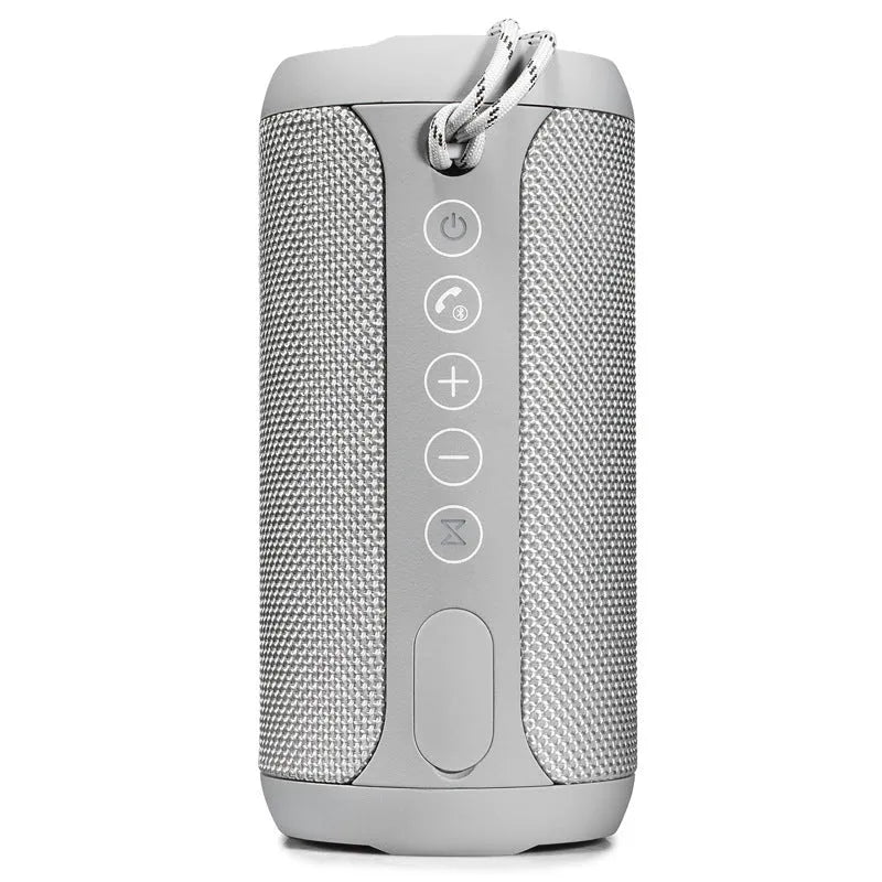 Outdoor waterproof portable speaker in black, camouflage, grey or red with 20m wireless range