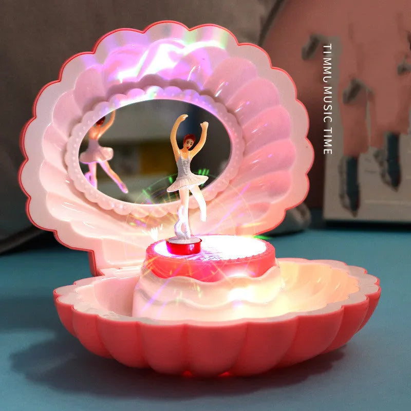Plastic shell ballet girl music box 160 x 130 x 155mm, random colour
