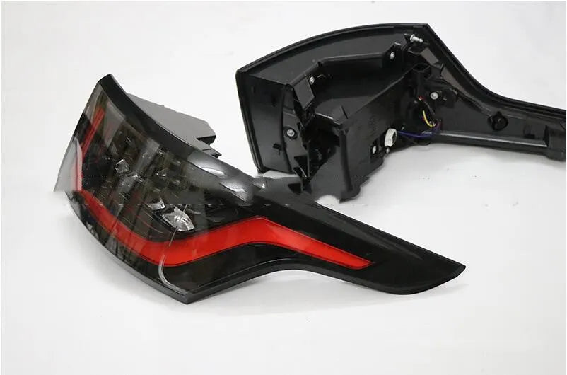 Pair of LED car brake light assemblies for rear bumper replacement on 2014-2020 vehicles.