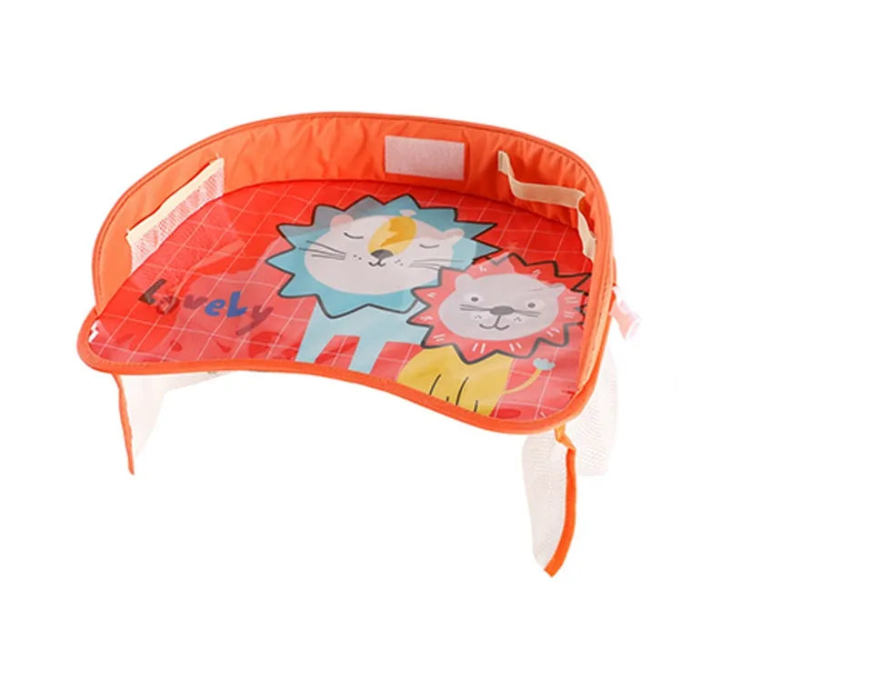 Baby car seat tray table 42x32x8 cm Oxford polyester blue travel activity tray