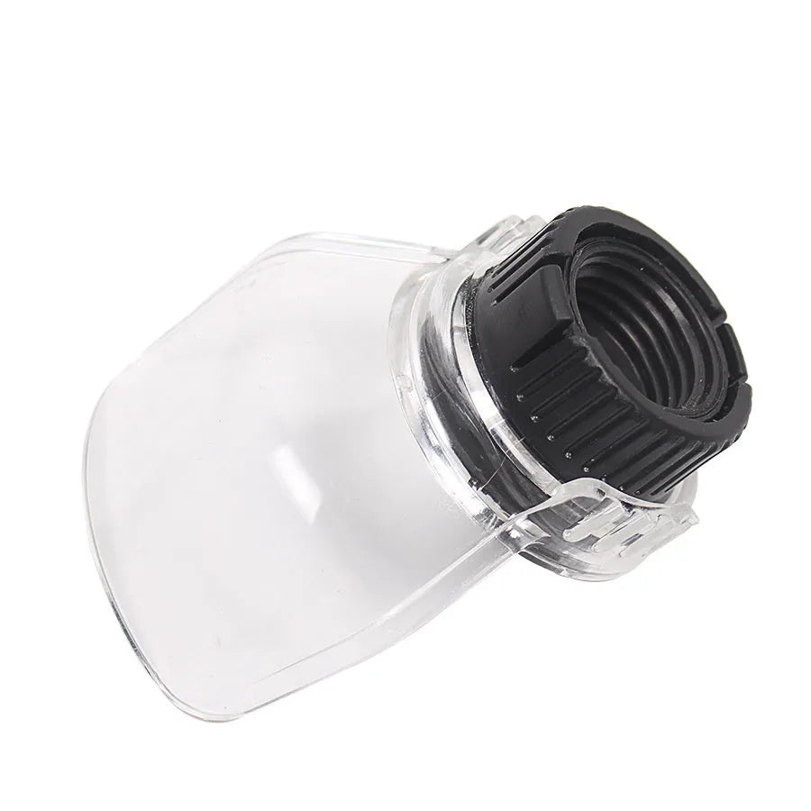 Transparent plastic safety cover for Delta grinder with 17.5-19mm thread port