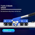 Blue 7 axis 3 knife sucker track ceramic tile cutting tool with 1.8m track and hard alloy blade