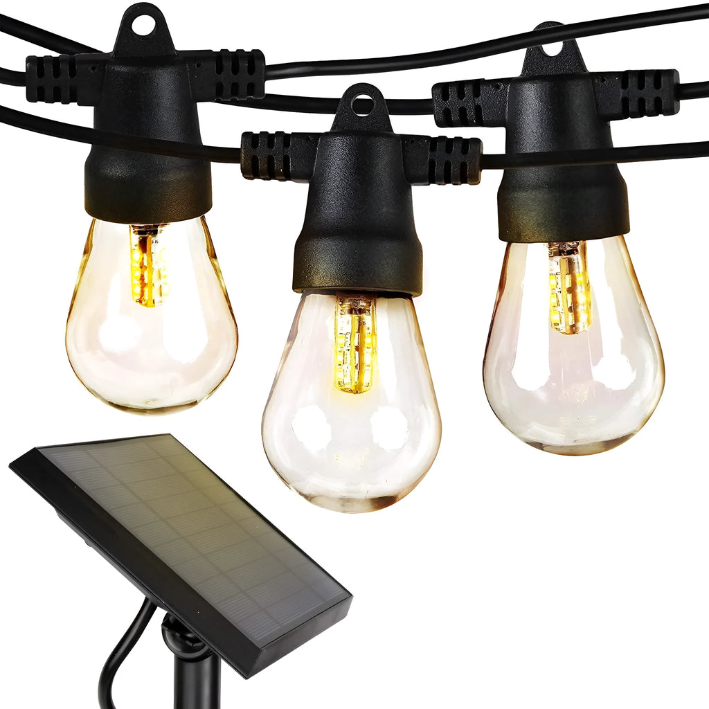 Waterproof LED outdoor solar string lights with PVC shell, 7m length, 5 lights, for garden patio decor