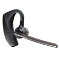 Black stereo Bluetooth sports headphones with battery display and USB charging cable