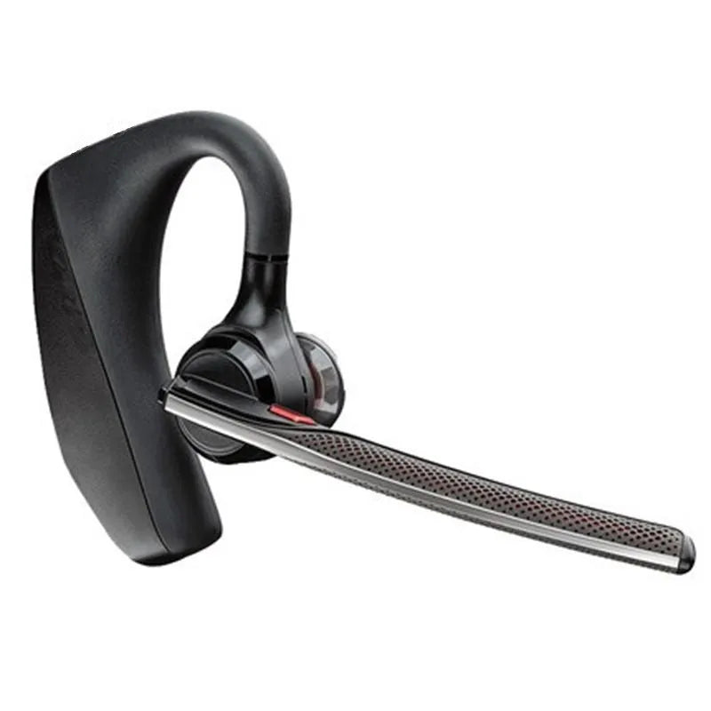 Black stereo Bluetooth sports headphones with battery display and USB charging cable