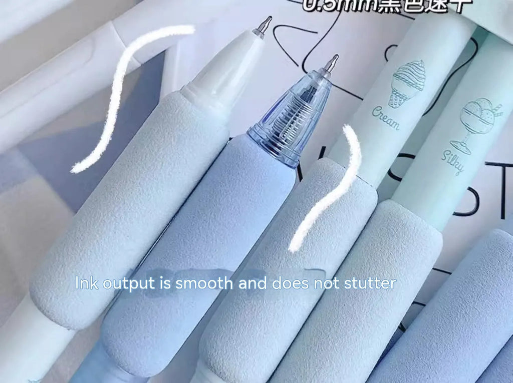 Neutral calligraphy practice pen with double-headed fluorescent design and 0.5mm plastic shell