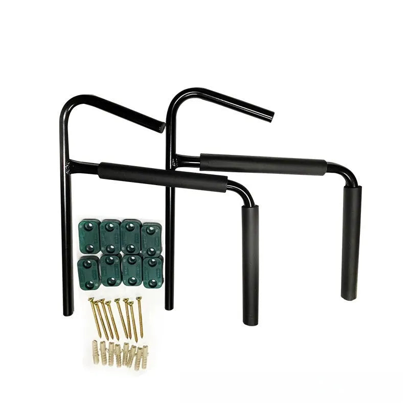 Carbon steel kayak wall hanger rack for garage storage, dimensions 43cm wide.
