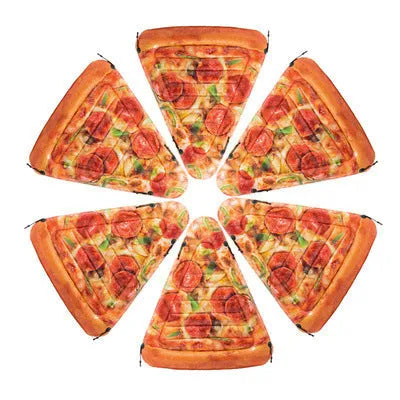 Pizza pattern inflatable surfboard float 175cm long for pool swimming