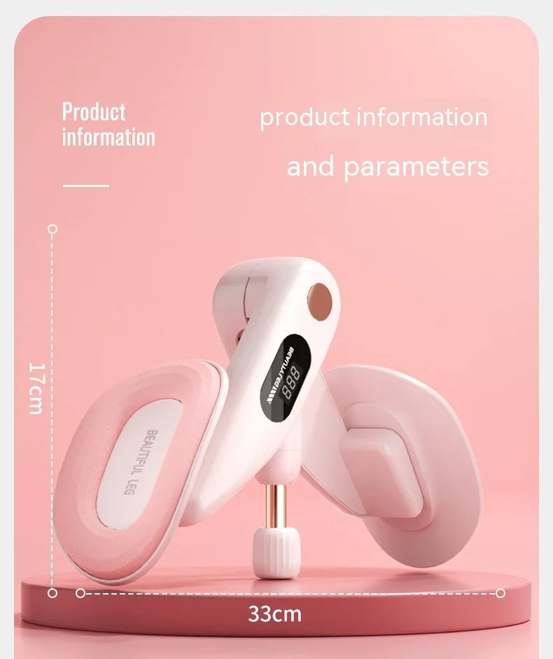 Pelvic floor muscle trainer device with counter, shown in available colours.