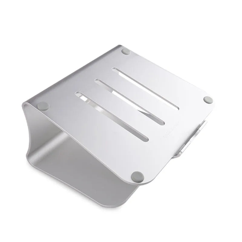Aluminium alloy notebook cooling bracket with rotary adjustable design in silver stripe pattern