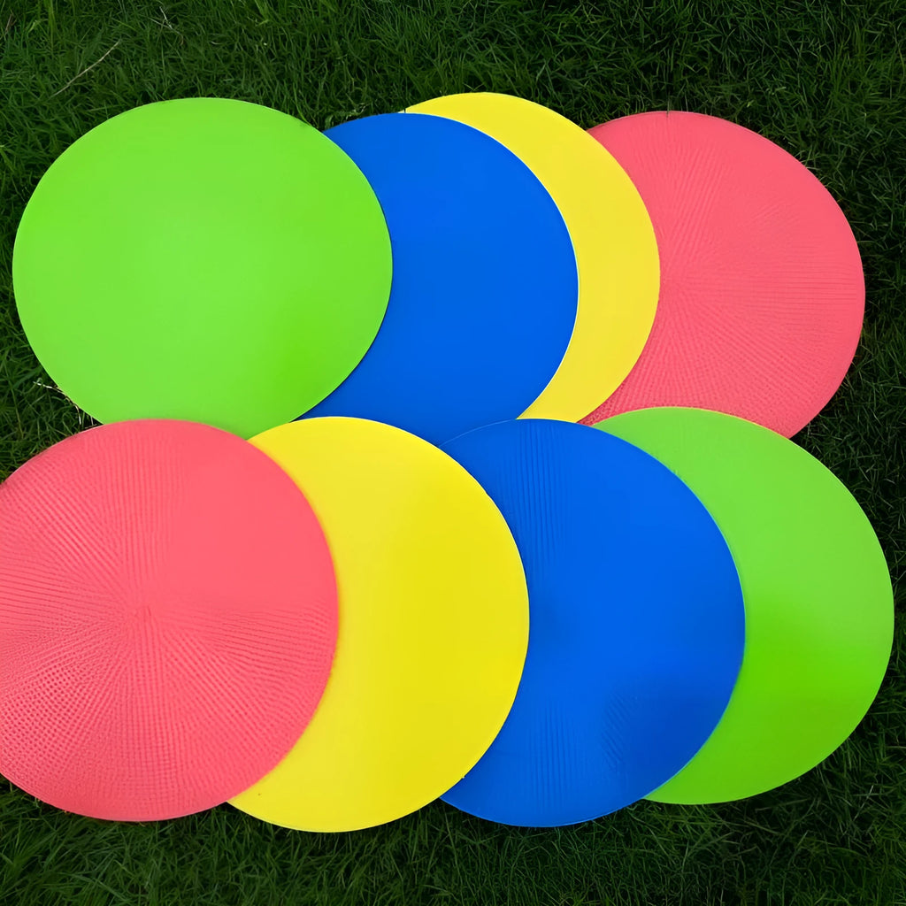 Soft TPE football training target pad with 23cm diameter in multiple colour options
