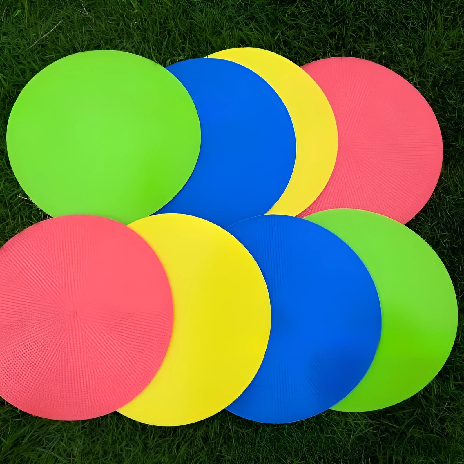 Soft TPE football training target pad with 23cm diameter in multiple colour options