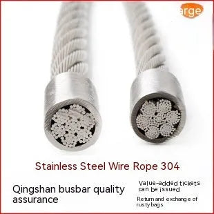 Close-up of a coated stainless steel anti-theft security cable showing its multi-strand construction.