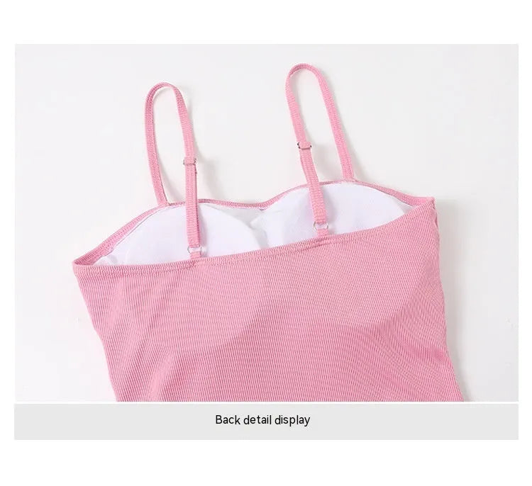 Women's long sleeve one-piece swimsuit in pink or black colours