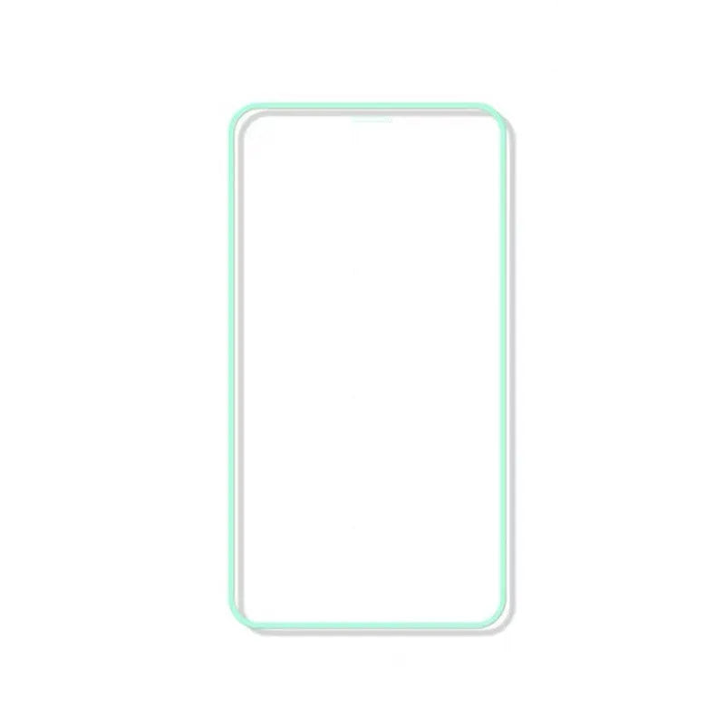 Luminous tempered glass screen protector for iPhone glowing in dark with full cover edge protection