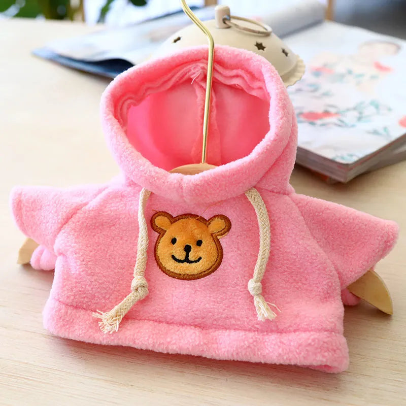Cloth dog hoodie sweater shown in blue, available in 23cm and 42cm sizes for medium and large pets.
