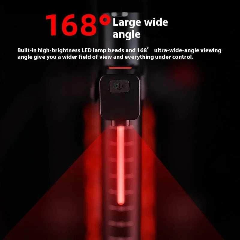Bicycle running water taillight with animated safety lighting in multiple colour options