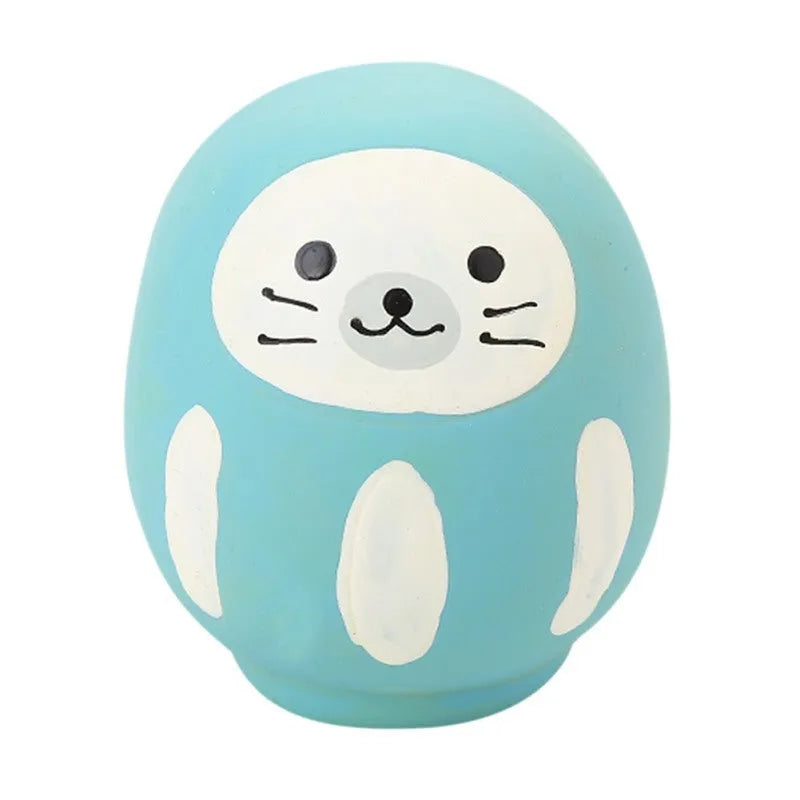 Latex sounding cartoon pet toy in dairy cow design with squeaker, white with black patches