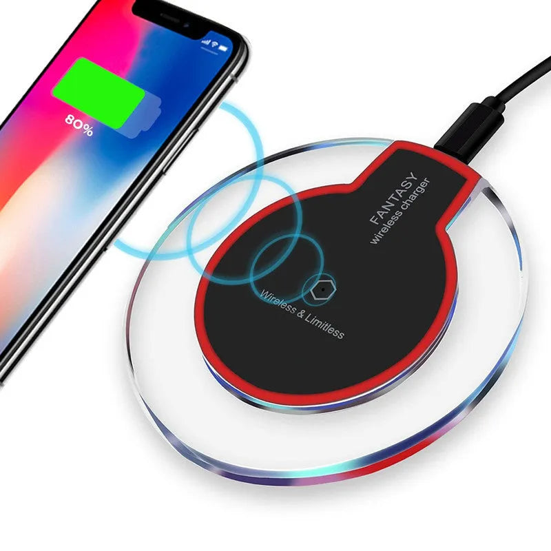 Qi wireless charging pad 100mm for iPhone and Samsung Galaxy smartphones