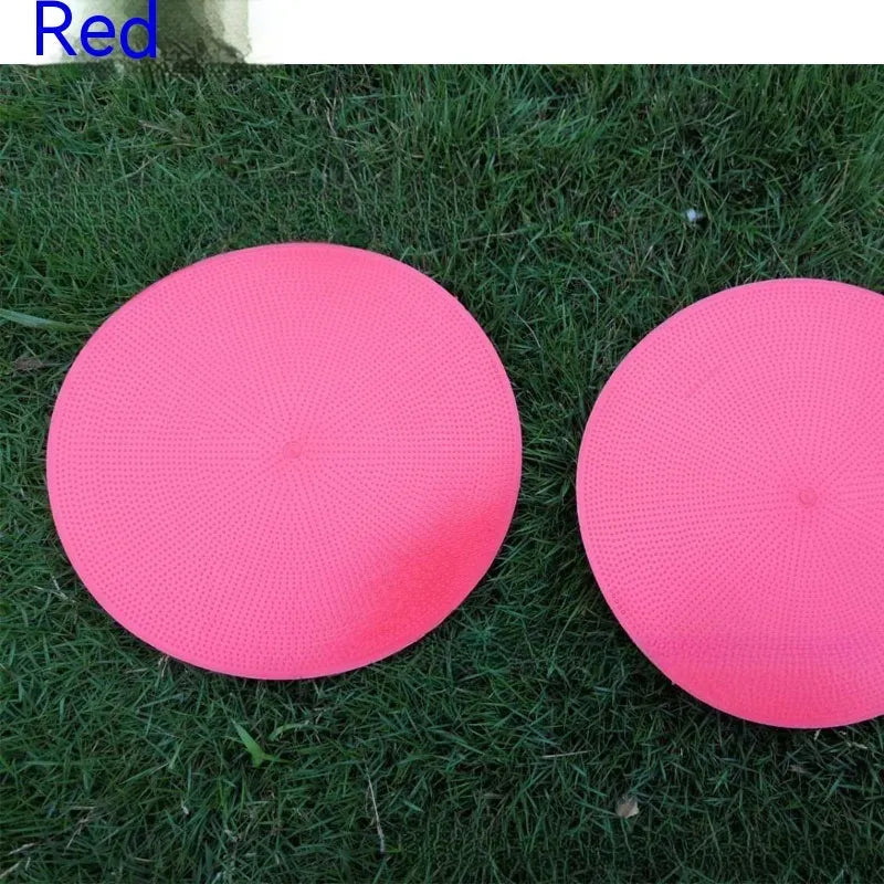 Soft TPE football training target pad with 23cm diameter in multiple colour options