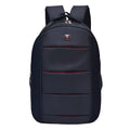 Black nylon casual travel backpack for men and women with laptop compartment and multiple pockets