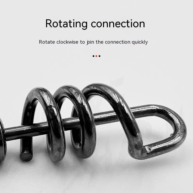 Stainless steel fishing swivel connector with 8-shaped ring in multiple colour-coded sizes