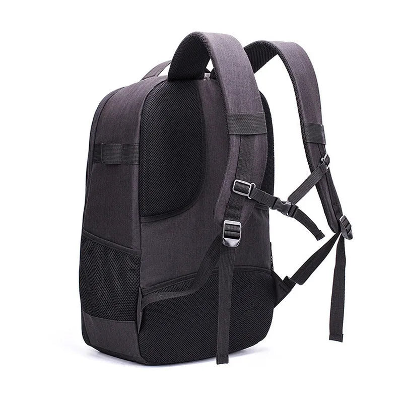 Black UAV waterproof backpack with Oxford cloth construction and multiple internal pockets for drone equipment storage