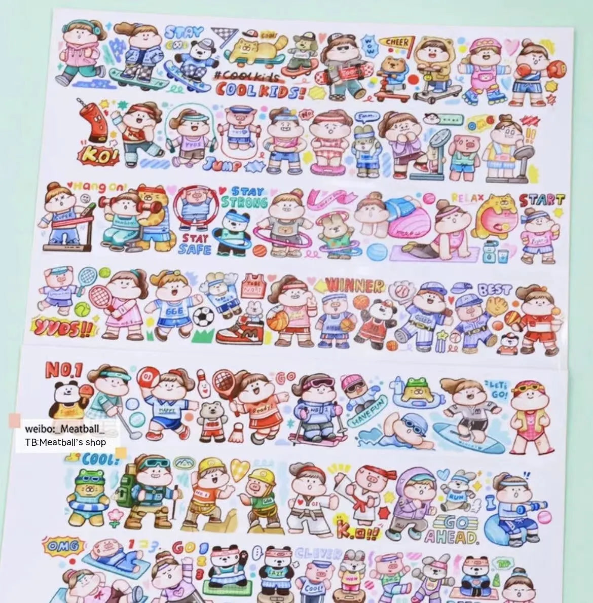Cartoon character stickers for haemorrhoid tape packaging decoration on Japanese paper