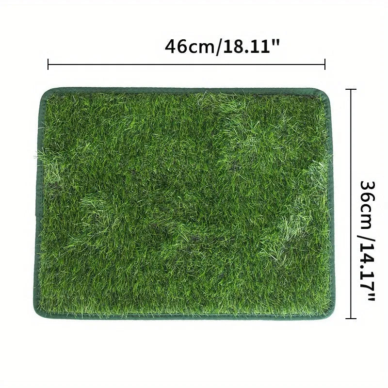 Washable artificial grass dog toilet training mat in three sizes for indoor use