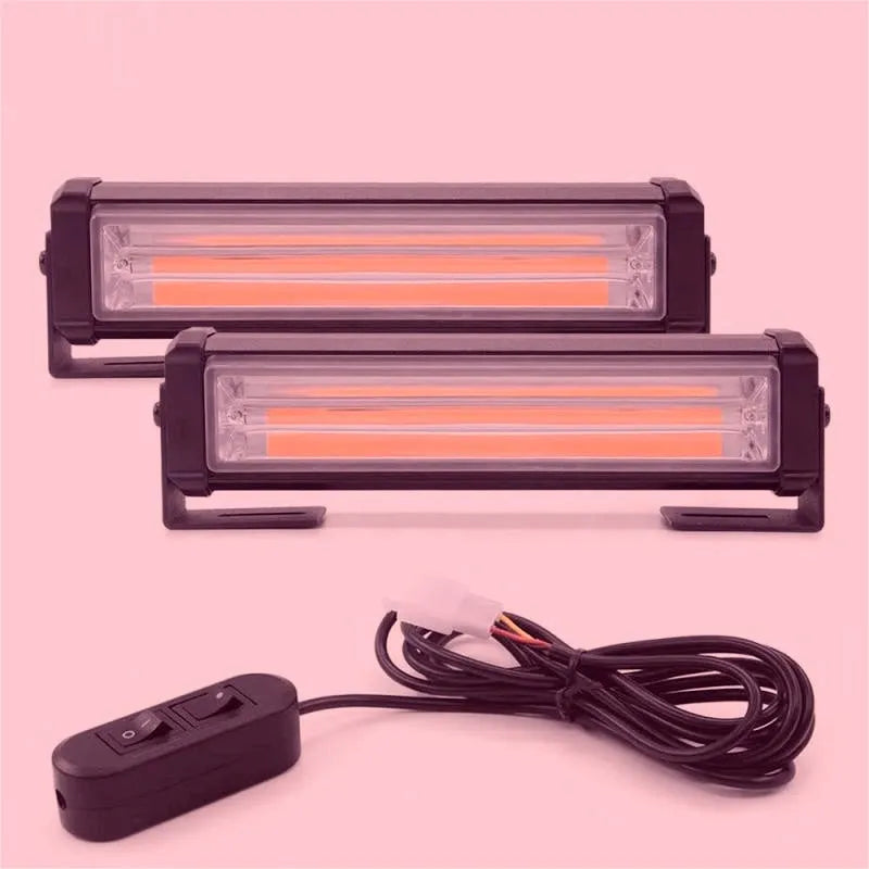 208 yellow strobe warning light with aluminium alloy body and polycarbonate lens