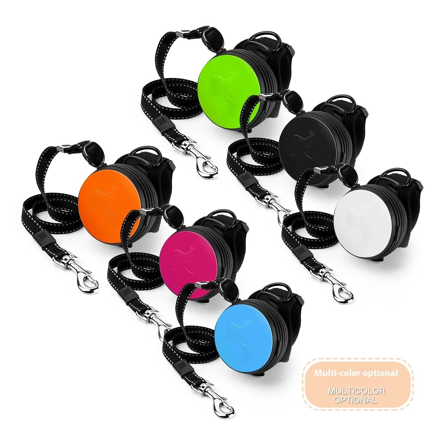 3-metre explosion-proof automatic retractable dog leash in six colour options