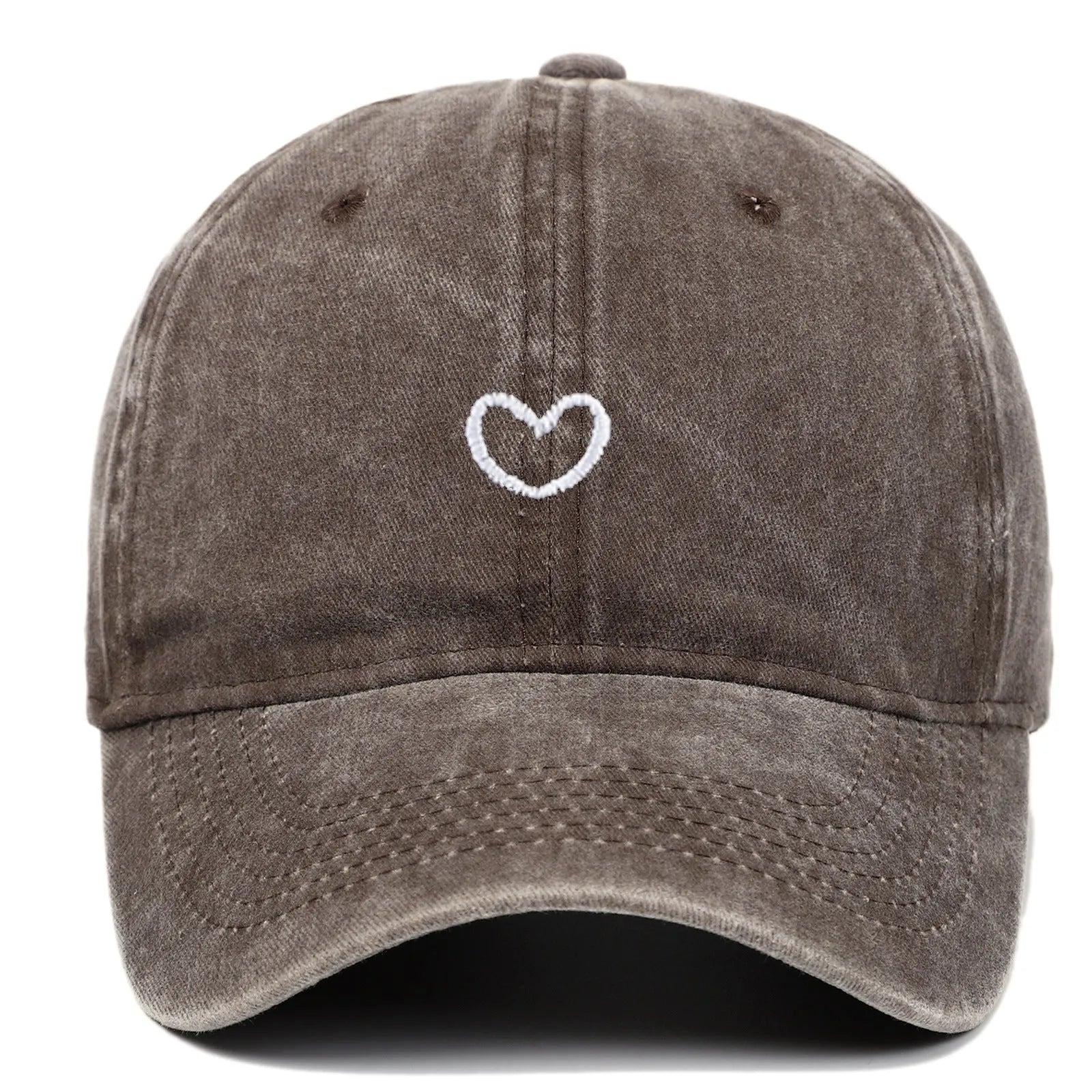 Adjustable cotton baseball cap with embroidery detailing and dome crown in various colour options