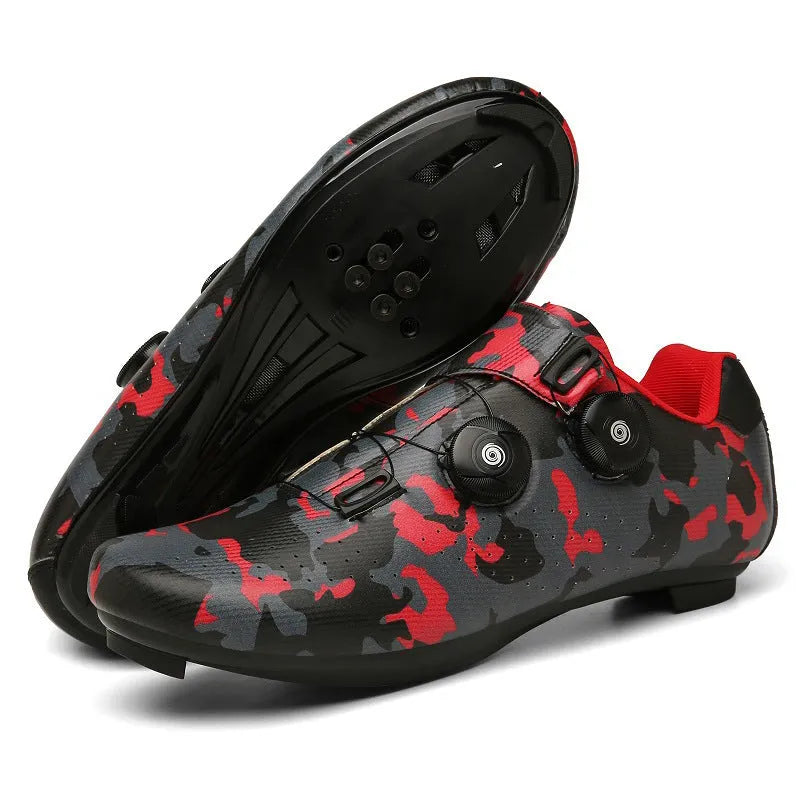 Outdoor sports road bike cycling shoes with cleat compatibility in multiple colours