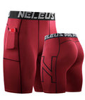 Men's black quick-dry stretch sports shorts for summer running and fitness activities