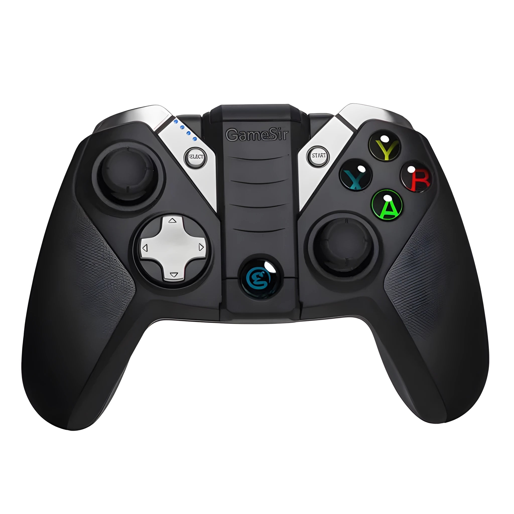 G4 Bluetooth mobile game controller in black ABS casing with buttons and analog sticks
