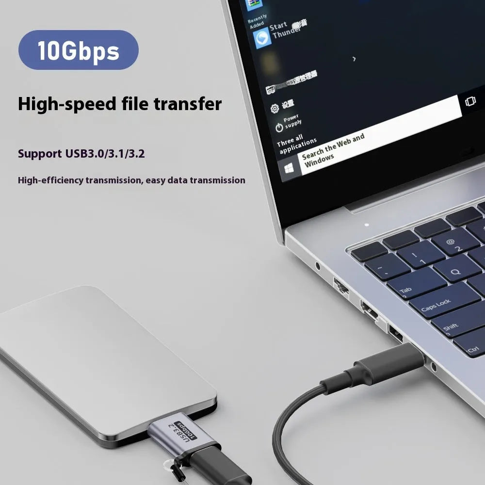 Micro B adapter cable for data transfer and charging between Type C, USB and Micro B devices