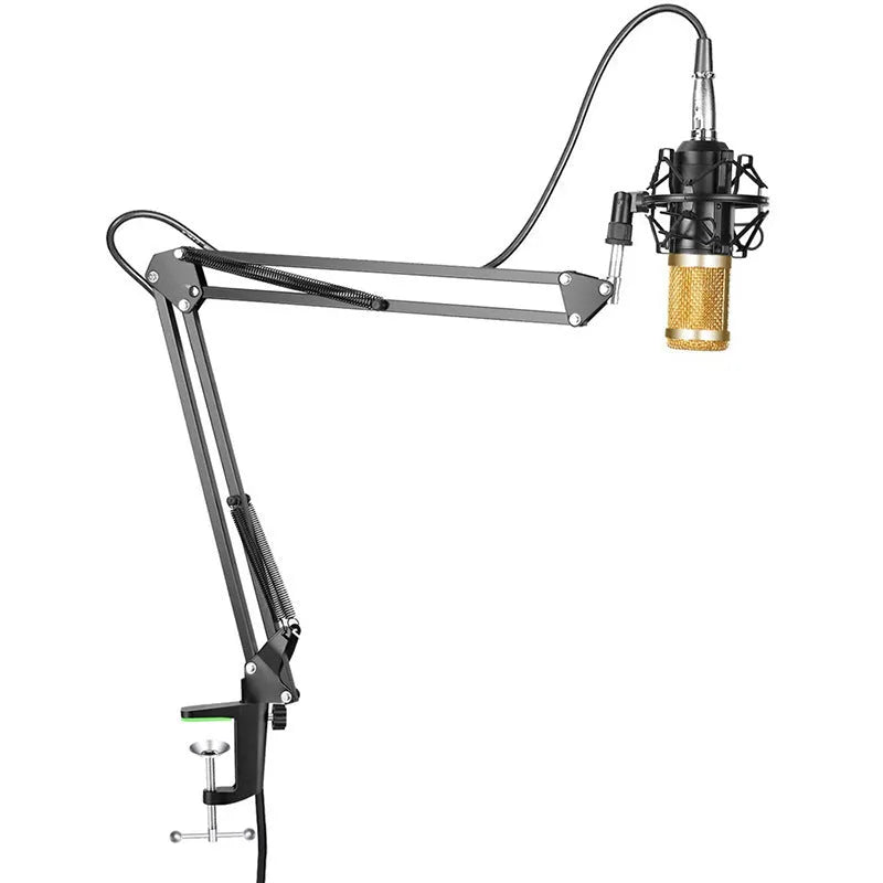BM-800 condenser microphone with stand in one of nine colour options including black, blue, gold, pink, red, silver and white