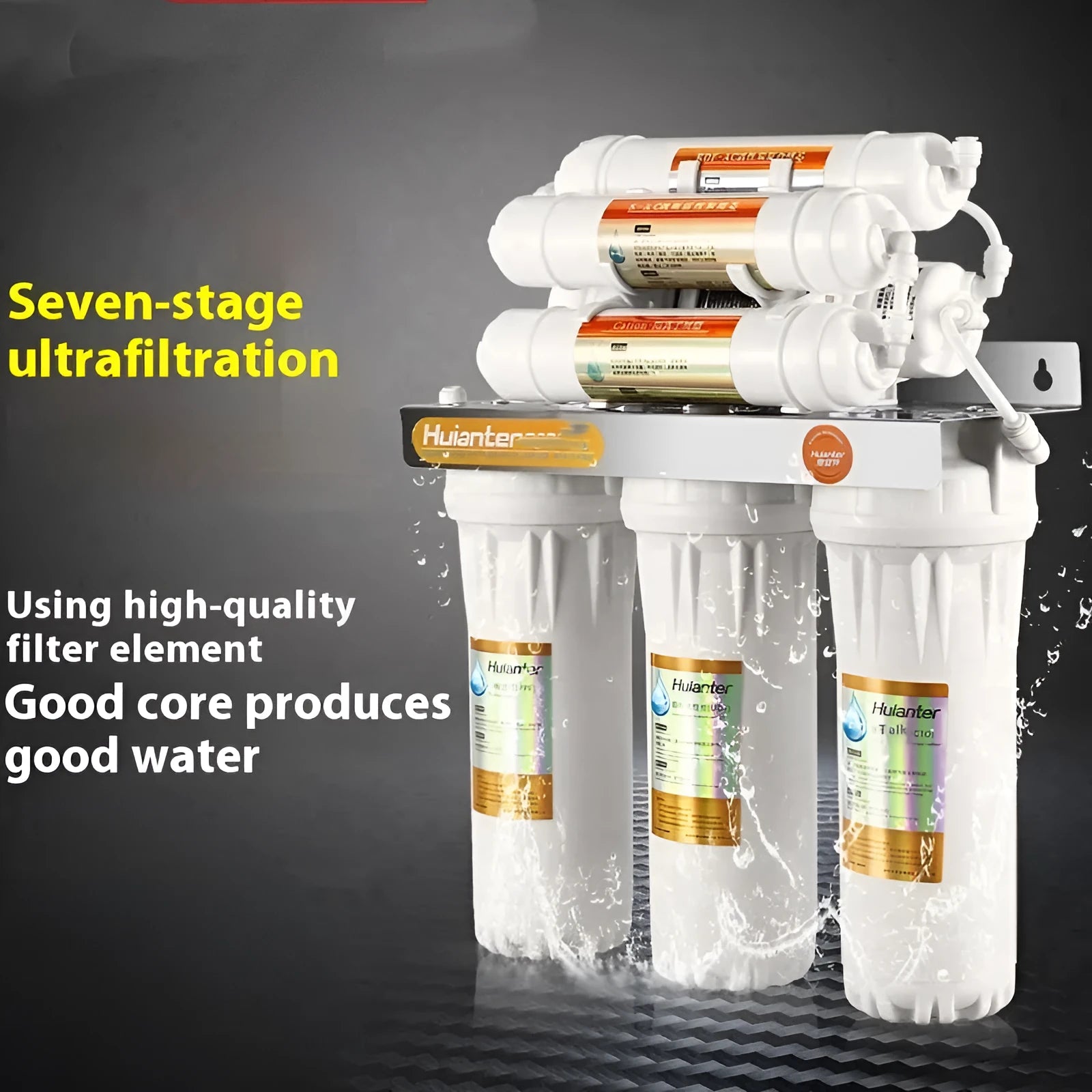 White plastic water purifier replacement filter element for household drinking water systems