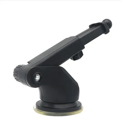 Universal car phone bracket with telescopic long rod mounted on vehicle dashboard