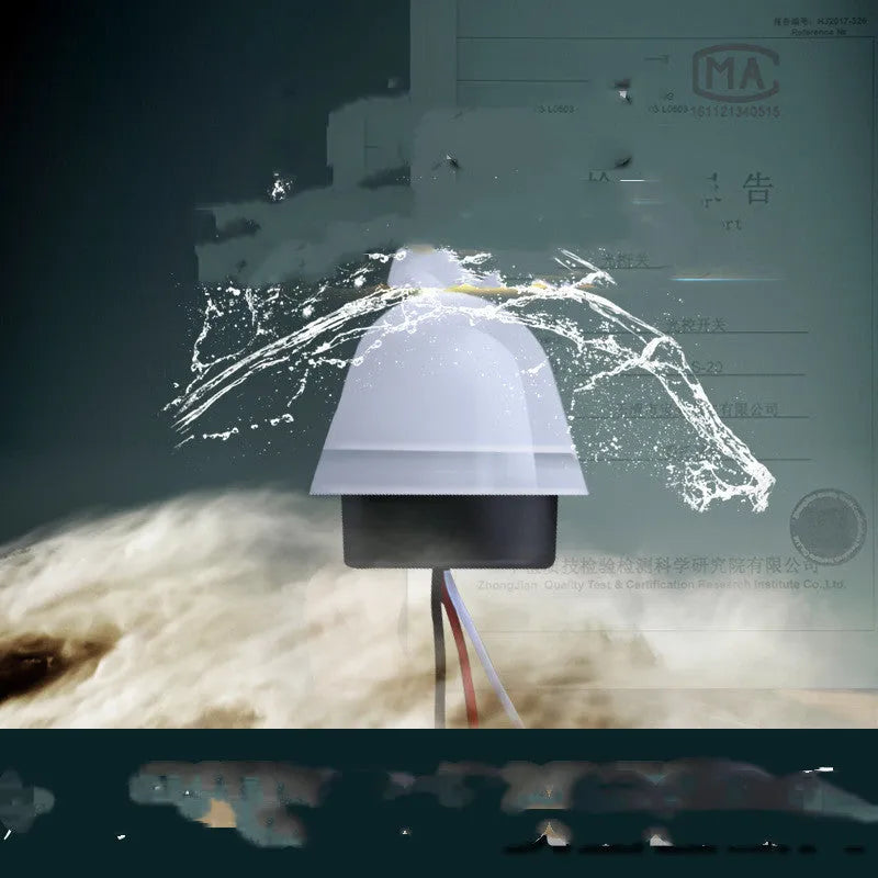 White automatic induction street lamp for outdoor lighting with 3-5 metre sensor range