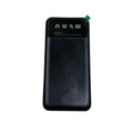 Black ultra-thin power bank with 10000mAh capacity measuring 67x14x140mm